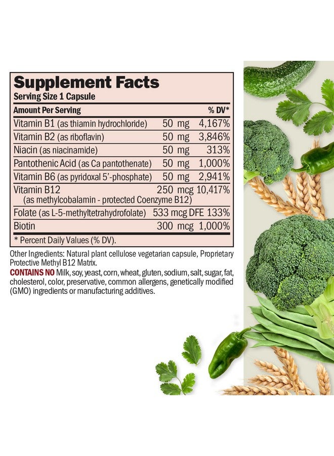 ANDREW LESSMAN High Potency B-Complex 180 Capsules - with High Levels of Folate Complex and Biotin, Promotes Cellular Growth, Energy, Immune Function, Detoxification, Fat Metabolism and More - Image 2