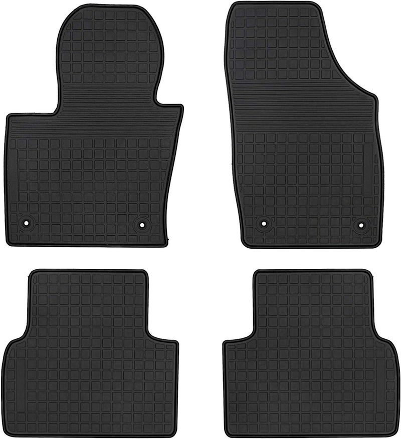 SAN AUTO Car Floor Mat Rubber Custom Fit for Audi Q3 2015 2016 2017 2018 Full Black Automotive Floor Liners All Weather Heavy Duty Odorless - Image 1
