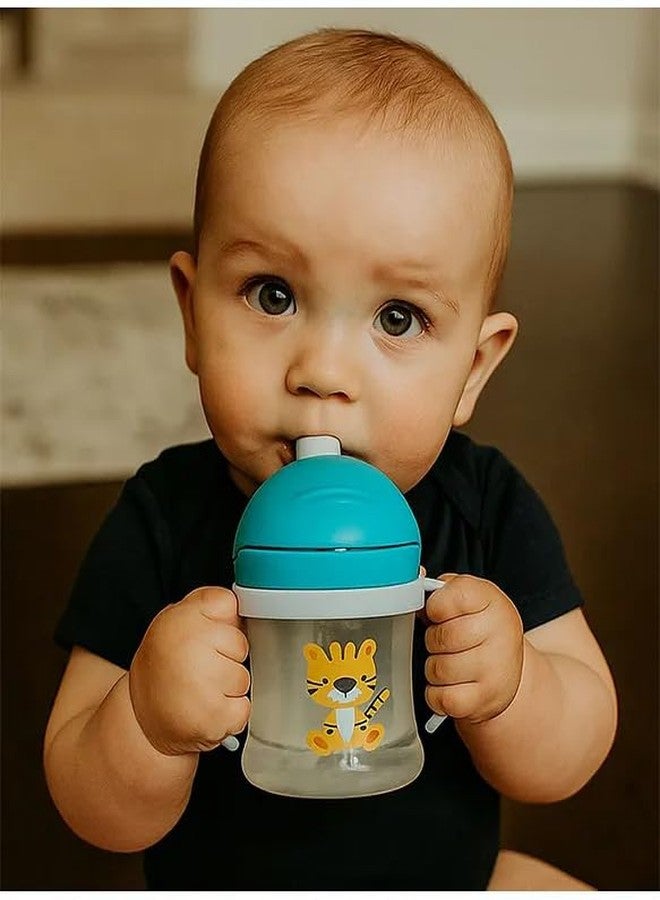 أليا زجاجة رضاعة للأطفال من Alya The Cheeky Kidzz Premium مزودة بماصة سعة 200 مل لإطعام الأطفال بالماء والحليب والسوائل (التصميم 610) - Image 2
