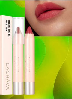 LACHAVA Ultra Matte Lipstick Lip Makeup Matte Finish Hydrating Lipstick Matte Nude Lipstick Lipliner Lip Crayons Moisture Smooth Matte Lipstick Pencils Waterproof and Long Lasting Lip Liner # 08  - Image 1