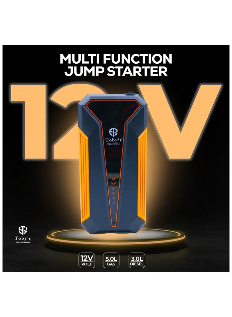 Toby's New X10 Multifunction Portable Car Jump Starter Power Bank 10000mah (37Wh)12v Emergency Charger