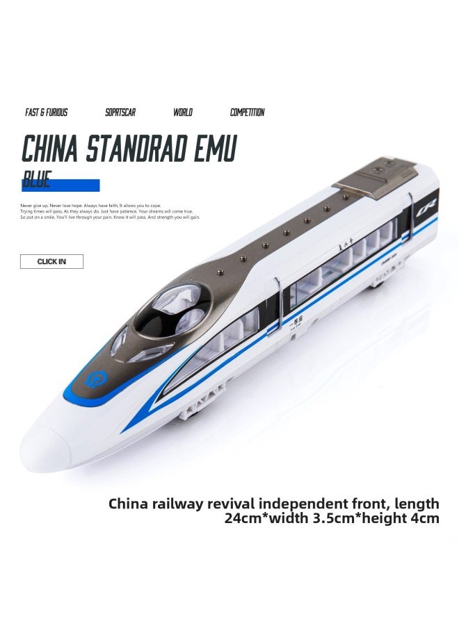 China's High-iron Alloy Car Model Fuxing Huili Light Music Can Choose High-end Toys For Boys And Girls-Color:Single-node Blue  - Image 1