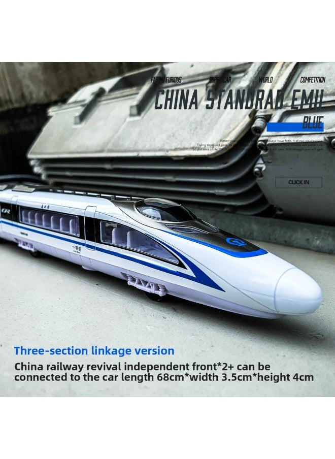 China's High-iron Alloy Car Model Fuxing Huili Light Music Can Choose High-end Toys For Boys And Girls-Color:Single-node Blue  - Image 2