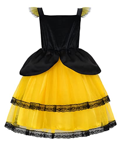 ReliBeauty Bumble Bee Costume Kids Toddler Fancy Dress with Bee Wings Halloween Party 1012150 - Image 3