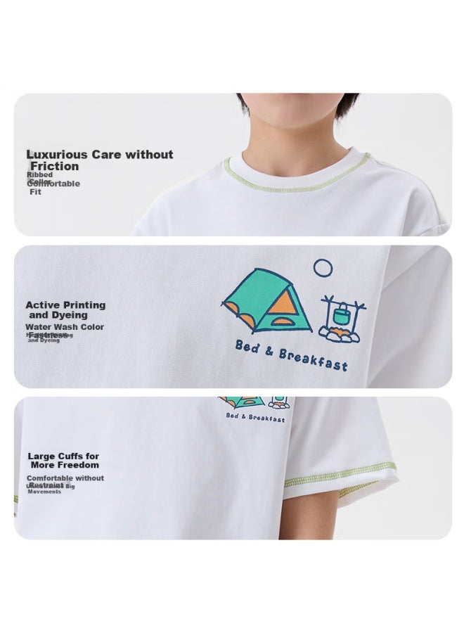 Nubiwu Boys' Short Sleeve T-shirt Cool And Breathable Children's Summer Clothing Boys Casual Handsome Summer Top Big Kids Half Sleeve Clothes - Image 4