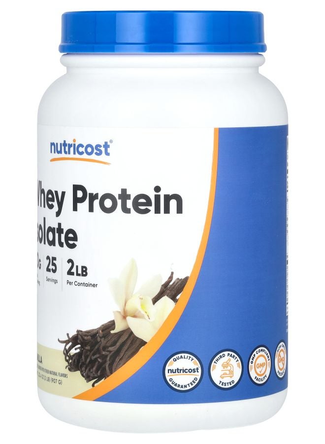 Nutricost بروتين مصل اللبن المعزول بنكهة الفانيليا 2 رطل (907 جرام) - Image 2