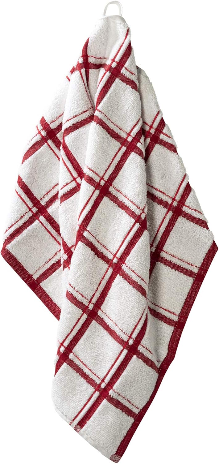 XLNT Red Large Kitchen Towels 3 Pack  100 Cotton  20 x 28  Ultra Absorbent Dishcloths Sets of Hand Towels for Everyday Scrubbing  Quick Drying Kitchen Washcloths - Image 4