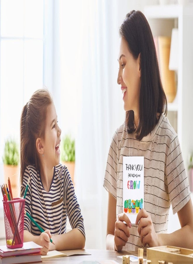 FLYAB Teacher Appreciation Gift Card - Thank You for Helping Me Grow Card with Envelope Teachers Thank You Gift from Students Teacher Appreciation Retirement Gifts for Women Men Teachers - Image 5