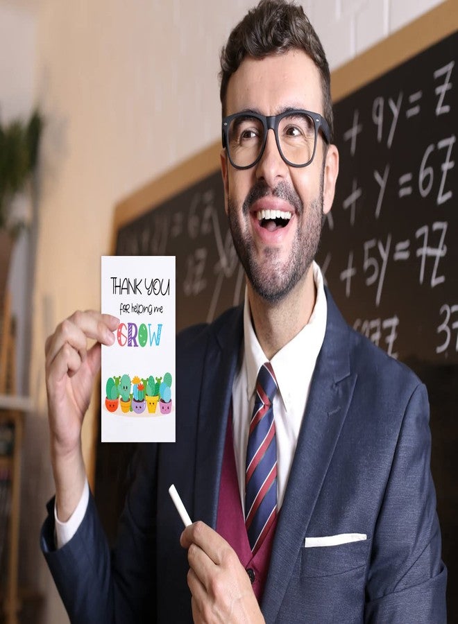 FLYAB Teacher Appreciation Gift Card - Thank You for Helping Me Grow Card with Envelope Teachers Thank You Gift from Students Teacher Appreciation Retirement Gifts for Women Men Teachers - Image 3