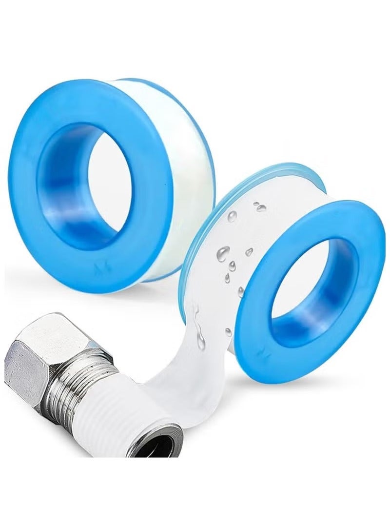 2pcs شريط تيفلون ، شريط ختم الخيط ، شريط ختم PTFE للأنابيب ، شريط ختم لتسرب خيوط الأنابيب ، شريط ختم لأنابيب المياه مع مفاصل الأنابيب الخيطية ، 18mm X 0.2mm X 25m (أبيض)  - Image 1