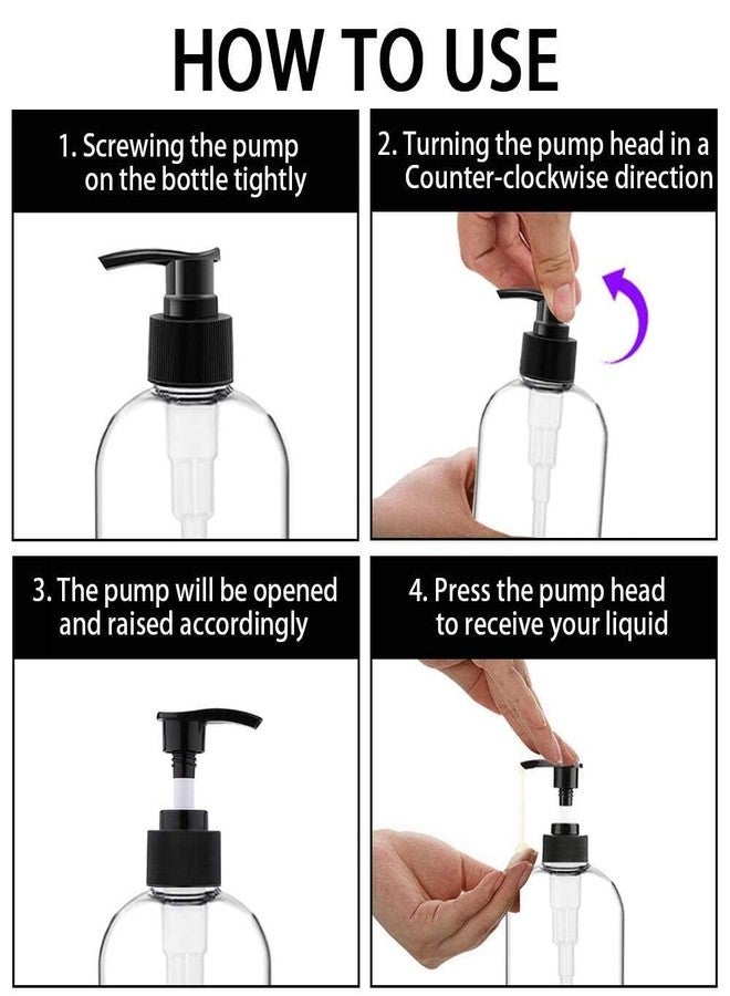 Thinqkart Select Premium Pet 200ml Empty Clear Plastic Bottles Refillable Travel Size Cosmetic Travelling Containers Small Leak Proof Squeeze Bottles with Pump Lock Option for Oil,Toiletries,Shampoo. (PACK OF 6) - Image 2