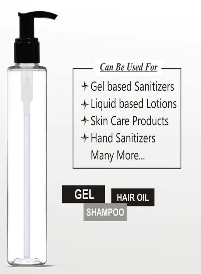 Thinqkart Select Premium Pet 200ml Empty Clear Plastic Bottles Refillable Travel Size Cosmetic Travelling Containers Small Leak Proof Squeeze Bottles with Pump Lock Option for Oil,Toiletries,Shampoo. (PACK OF 6) - Image 3