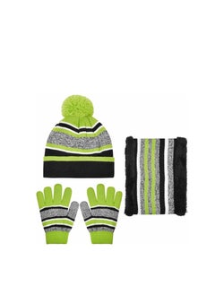 KASTWAVE Kids Warm Beanie Hat Scarf Gloves Set 3 in 1 Thermal Knit Hat Scarf Gloves Set Winter Accessories Sets Snood Scarf Gloves Set with Double Layer Fleece Lining Boys Girls  - Image 3