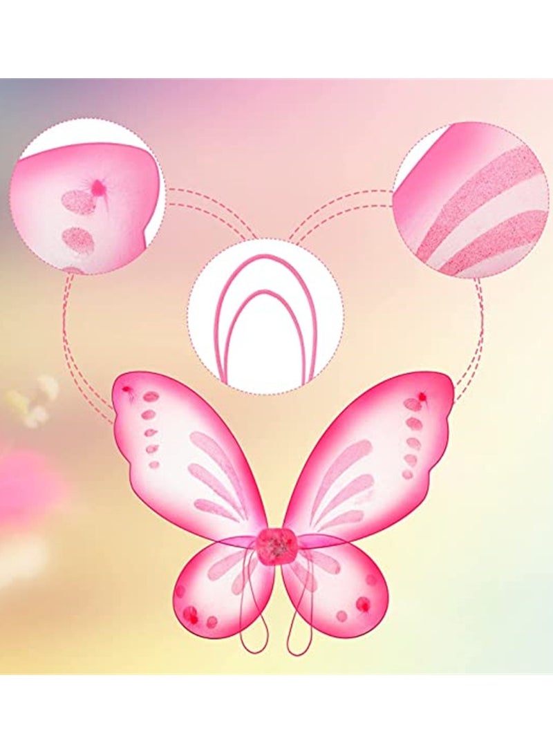 Fairy Wings Costume Set for Kids 2 Pack Perfect for Princess Parties Dress Up and Playtime - Image 5