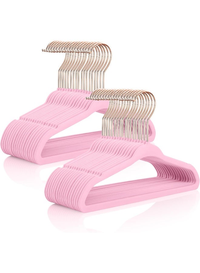 MIZGI Premium Kids Velvet Hangers 11”Inch Children's Clothes Hangers 60PCS Non-Slip Baby Hangers for Infant/Toddler Boys & Girls Closet Organizer Ultra Thin Nursery - Image 1