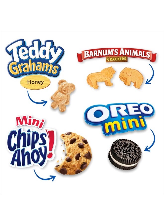 Nabisco Team Favorites Variety Pack, OREO Mini, CHIPS AHOY! Mini, Teddy Grahams Honey & Barnum's Animal Crackers, 30 Snack Packs - Image 3