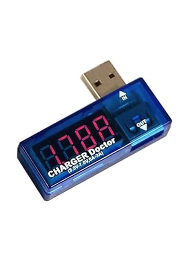 USB Voltage Tester with Blue Cover for PC Car Home Solar Panel Power Charger - Image 1