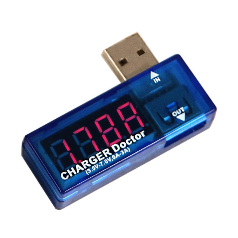 USB Voltage Tester with Blue Cover for PC Car Home Solar Panel Power Charger - Image 2