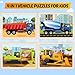 Duchong Wooden Puzzles for Kids Ages 46 4 Packs 24 PCS Construction Vehicle Jigsaw Puzzles for Kids Ages 35 Preschool Educational Puzzles Boards Toys Gifts for Boys Girls - Image 4