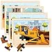 Duchong Wooden Puzzles for Kids Ages 46 4 Packs 24 PCS Construction Vehicle Jigsaw Puzzles for Kids Ages 35 Preschool Educational Puzzles Boards Toys Gifts for Boys Girls - Image 3