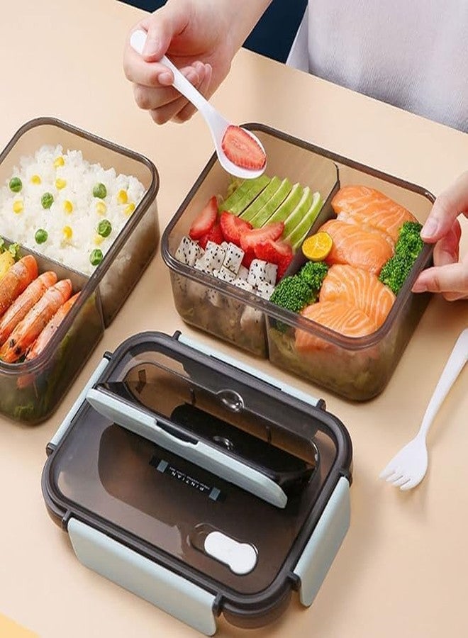 Caltero Lunch Box lunch box 3 compartment Travel Microwave Heated Food Container Bento Box Lunch Bag Refrigerated Insulation Bag (multicolor)-2024 - Image 4