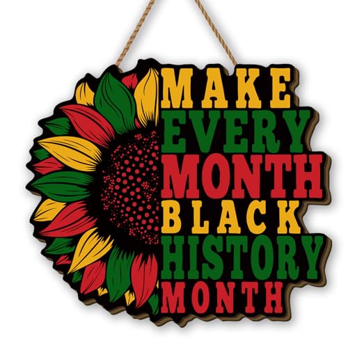Yarcooly Black History Month Decorations African American History Month Hanging Sign Pan African American Black History Month Decorations for Home Party - Image 1