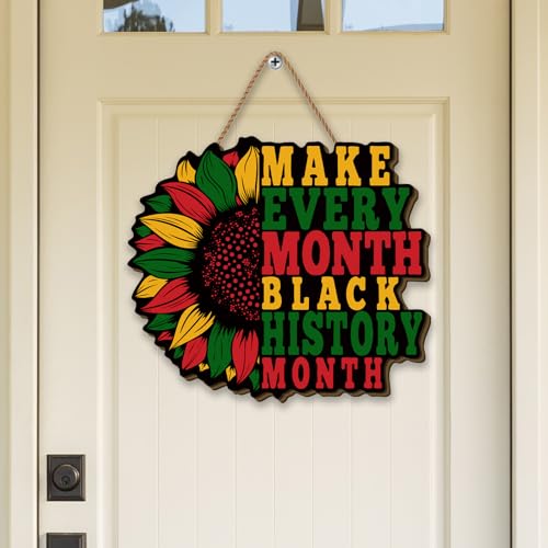 Yarcooly Black History Month Decorations African American History Month Hanging Sign Pan African American Black History Month Decorations for Home Party - Image 5
