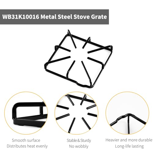Allstare WB31K10016 WB31K10015 Grate Replacement Parts For GE Burner Grate Kenmore Hotpoint Stove Parts General Electric Gas Range Parts Stove Surface Top Grate Metal Steel Rack 1 Pack - Image 5