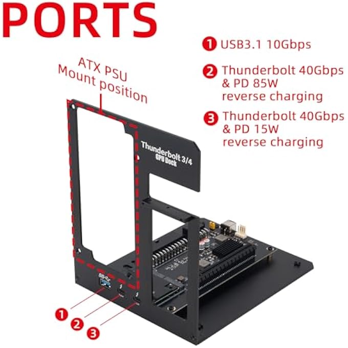 rayihni THUNDERBOLT 3/4 EGPU ENCLOSURE COMPATIBLE WITH USB4