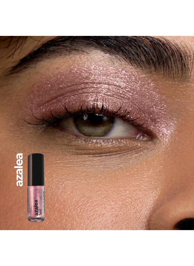 Ruby's Organics Mini Metallic Liquid Eyeshadow For Women- Eye Makeup, Smooth Glide Insta Dry Formula, Smudge Proof, Waterproof, Long Lasting And Highly Pigmented, Paraben Free, Vegan - Azalea, 3Ml  - Image 4