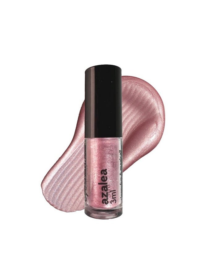 Ruby's Organics Mini Metallic Liquid Eyeshadow For Women- Eye Makeup, Smooth Glide Insta Dry Formula, Smudge Proof, Waterproof, Long Lasting And Highly Pigmented, Paraben Free, Vegan - Azalea, 3Ml  - Image 1