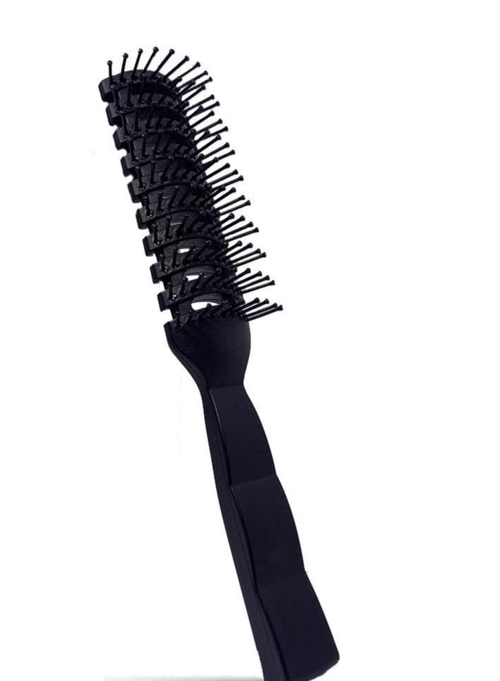 Space Brush - Hair Brush, Vent Brush For Women & Men, Vented Hairbrush for Blow Drying, Wet or Dry With Ball Tipped Bristles, For Short Straight Hair Perfect For Travel, Black - Image 1