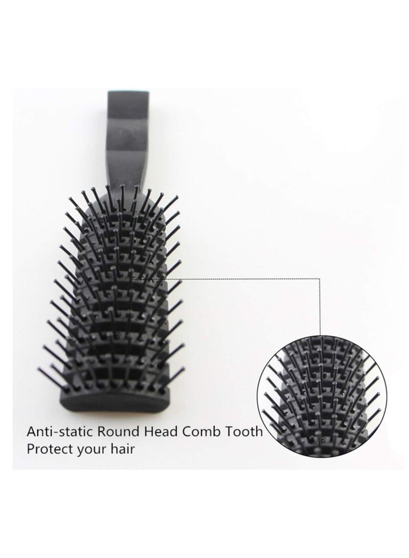 Space Brush - Hair Brush, Vent Brush For Women & Men, Vented Hairbrush for Blow Drying, Wet or Dry With Ball Tipped Bristles, For Short Straight Hair Perfect For Travel, Black - Image 2