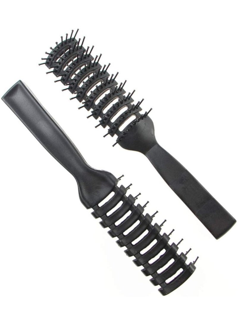 Space Brush - Hair Brush, Vent Brush For Women & Men, Vented Hairbrush for Blow Drying, Wet or Dry With Ball Tipped Bristles, For Short Straight Hair Perfect For Travel, Black - Image 3
