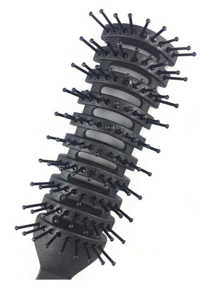 Space Brush - Hair Brush, Vent Brush For Women & Men, Vented Hairbrush for Blow Drying, Wet or Dry With Ball Tipped Bristles, For Short Straight Hair Perfect For Travel, Black - Image 4