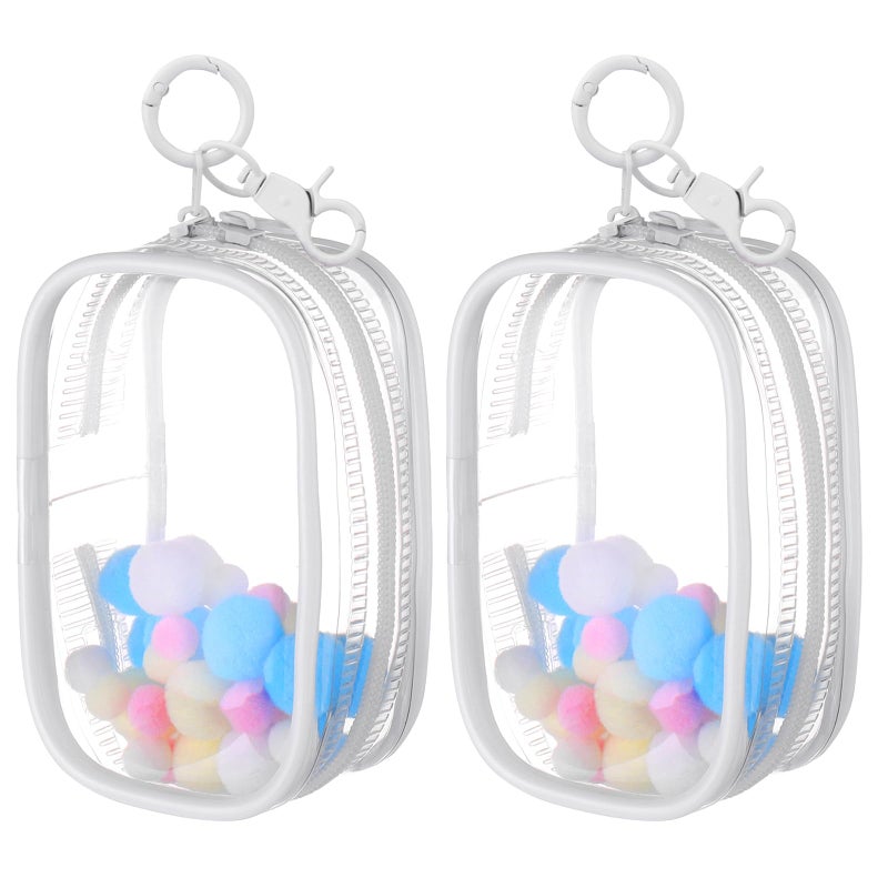 ميتي رين Mity rain 2PCS Clear Figure Display Bag with Keychain for Sonny Baby, Blind Box Display Case, Great Carrying Case Gift for Mini Figure/Doll Collectors - Image 1