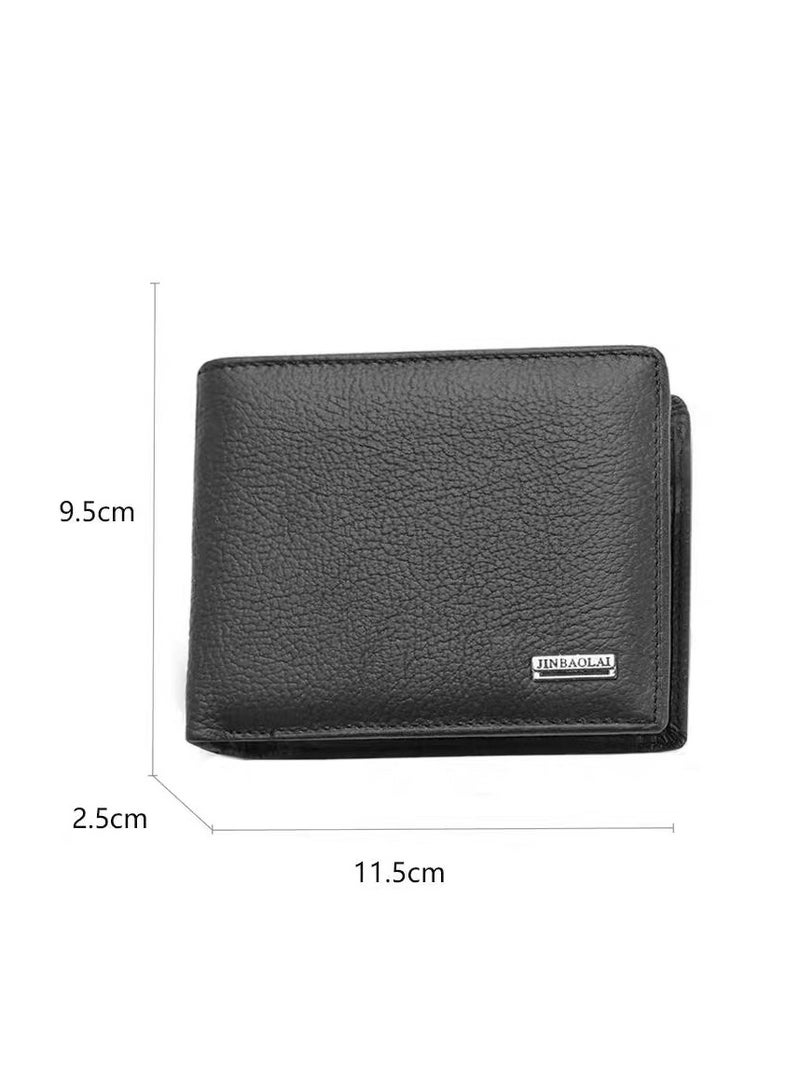 JINBAOLAI Classic Short Genuine Leather Men Wallets Fashion Coin Pocke - Image 5