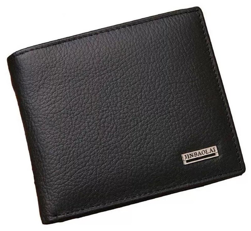 JINBAOLAI Classic Short Genuine Leather Men Wallets Fashion Coin Pocke