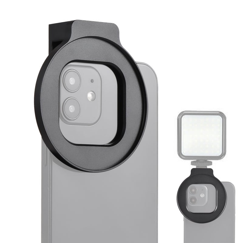 Phone Filter Mount: 67mm Aluminum Alloy Clip With Rotating Lock Knob, Cold Shoe Mount - Wide Compatibility For ND, CPL, UV Filters For Smartphone Photography - Image 1