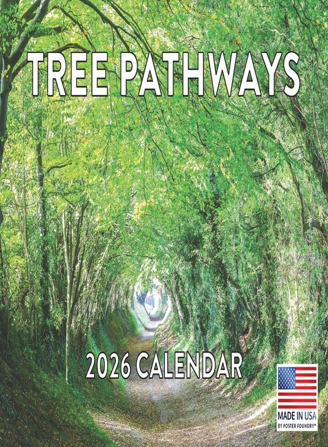 Poster Foundry Tree Pathways Nature Calendar 2026 12 Month Forest Gifts For Nature Lovers Trees Monthly Wall Calender | American Made In The USA - Image 1