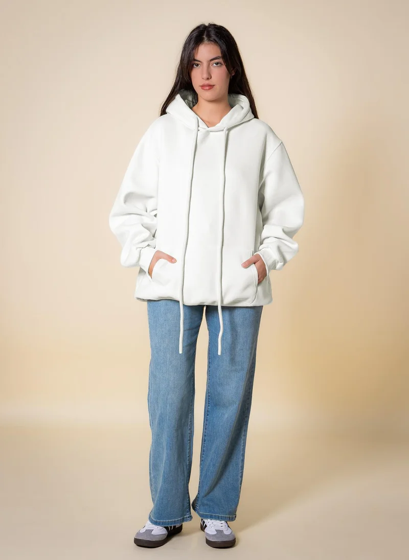 Shapes White OVERSIZED COMFORT HOODIE for Women | Best Price UAE