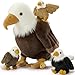 BENINY 4Pcs Bald Eagle Stuffed Animal 18 Inch Mommy Eagle Plush with 3 Baby Chicks Stuffed Bald Eagle Plushie Toy Gifts for Kids - Image 2