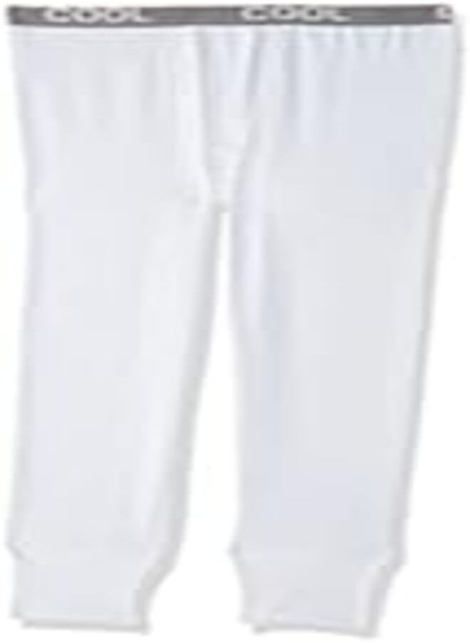 Cool - Cool Plain Contrast Elastic Waist Embroidered Logo Under Pants for Men - White, XL - Image 1
