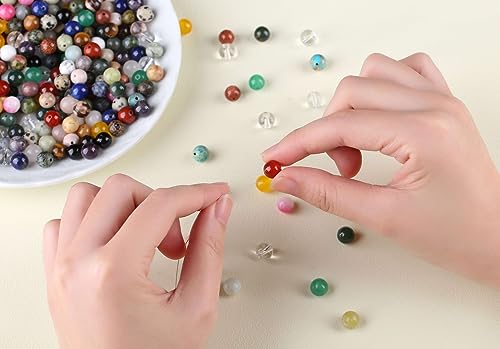 LAIDANLA Multicolor 100PCS 6mm Round Natural Stone Beads for DIY Jewelry Making - Image 3