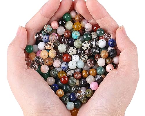 LAIDANLA Multicolor 100PCS 6mm Round Natural Stone Beads for DIY Jewelry Making - Image 4
