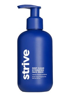 Strive Deep Hydrating Mens Face Wash Facial Cleanser Mens Skin Care Fragrance Free Clear Skin Refreshing With Aloe Vera Hyaluronic Acid & Niacinamide For All Skin Types 200Ml  - Image 1