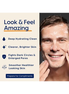 Strive Deep Hydrating Mens Face Wash Facial Cleanser Mens Skin Care Fragrance Free Clear Skin Refreshing With Aloe Vera Hyaluronic Acid & Niacinamide For All Skin Types 200Ml  - Image 5