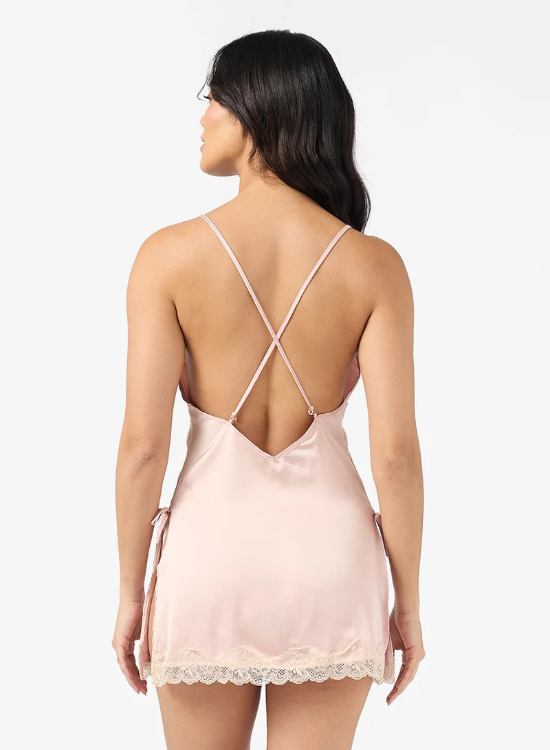 ELLA Night Dress With Cross Back Detail