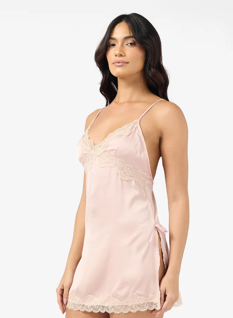 ELLA Night Dress With Cross Back Detail