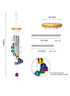 Y&D Colorful Wind Chimes, Memorial Chimes for Outside with 4 Aluminum Tubes Comes 11 Bells Home Garden Yard Patio Decor, Birthday Gifts Mom  - Image 4